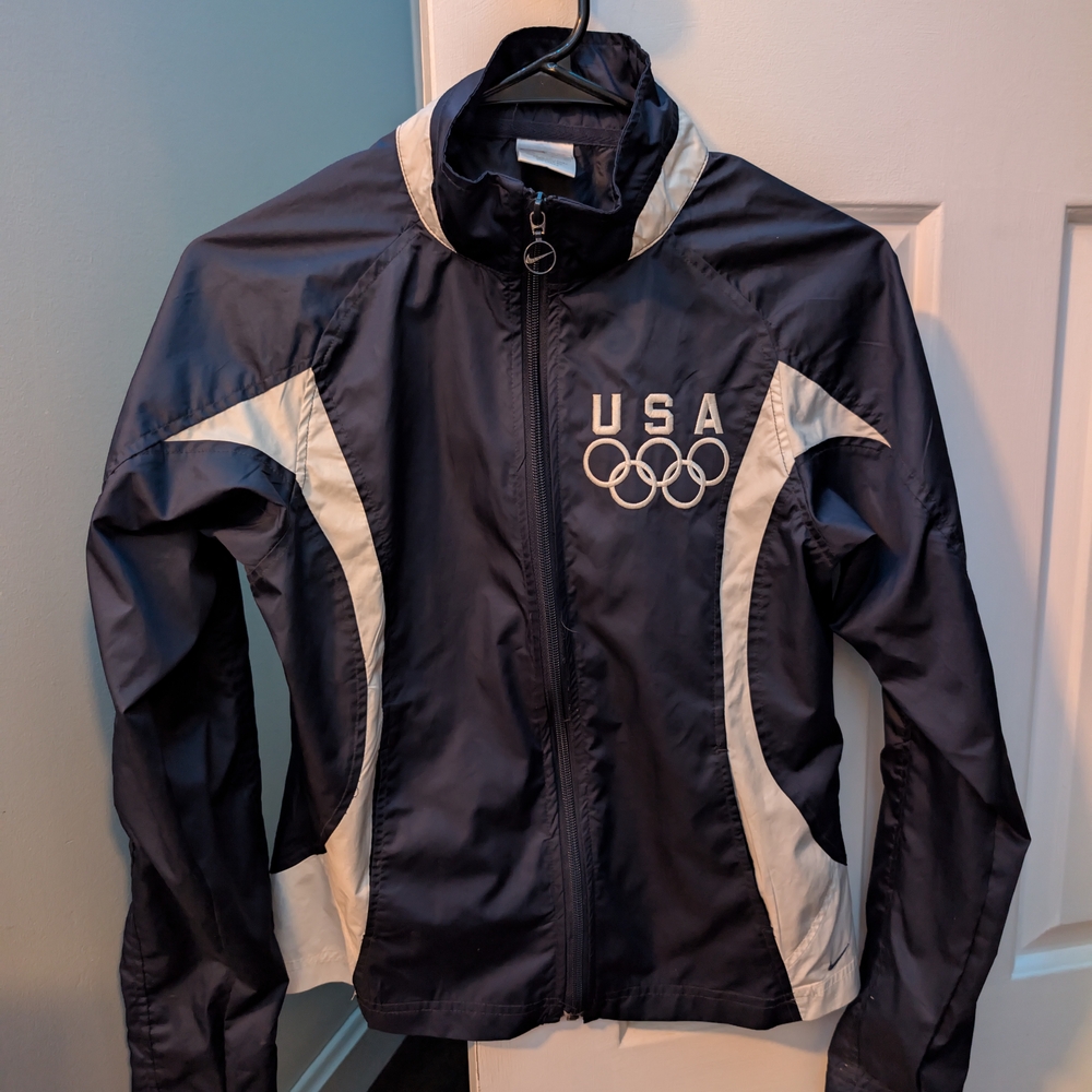 Nike Women's Navy and White Ski Jacket